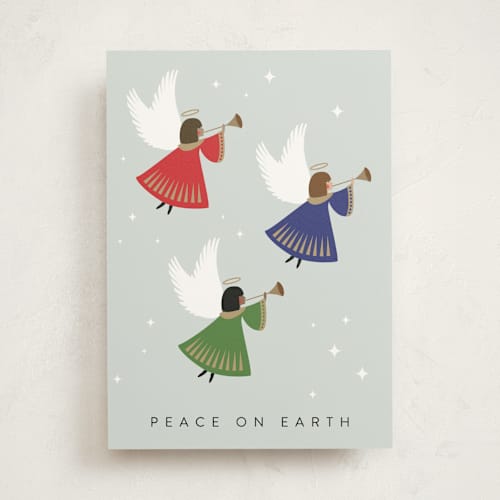 This is a mint greeting cards with standard by Kampai Designs called angels printing on signature in greeting cards