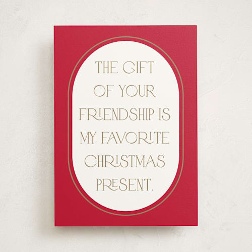 This is a candied apple greeting cards with standard by Benita Crandall called the gift of friendship printing on signature in greeting cards