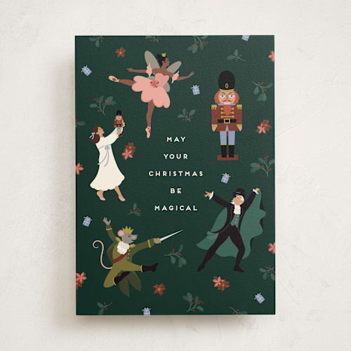 This is a forest greeting cards with standard by Jamie Alexander called nutcracker suite printing on signature in greeting cards