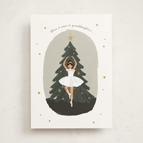 This is a frost greeting cards with standard by Robin Ott called capsule ballerina printing on signature in greeting cards