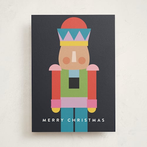 This is a midnight greeting cards with standard by Maria Alou called bold nutcracker printing on signature in greeting cards