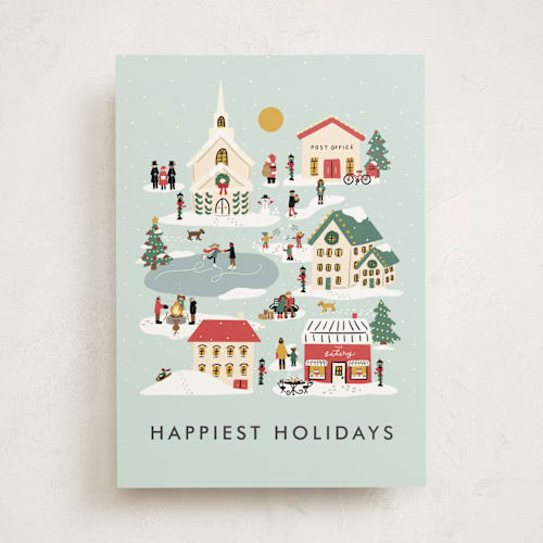 This is a frost greeting cards with standard by Lauren Jinhee called little city printing on signature in greeting cards