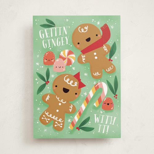 This is a seafoam greeting cards with standard by Itsy Belle Studio called gettin' gingey with it printing on signature in greeting cards