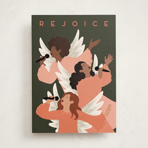 This is a rust greeting cards with standard by Jamie Alexander called a joyful noise printing on signature in greeting cards