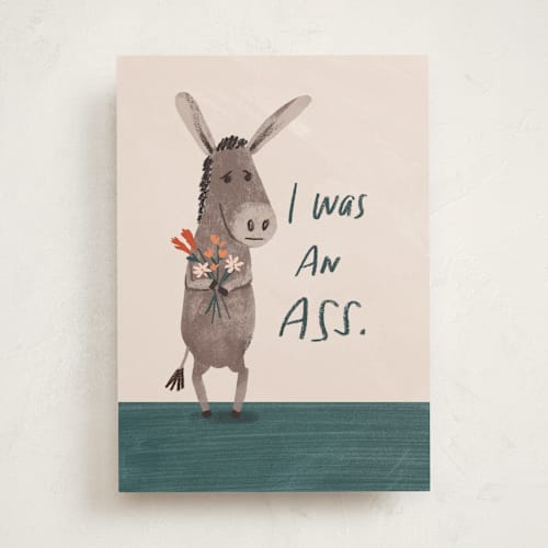 This is a forest friendship cards with standard by Rebecca Daublin called sadass printing on signature in greeting cards