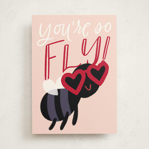 This is a bubblegum friendship cards with standard by Leah Bisch called so fly printing on signature in greeting cards