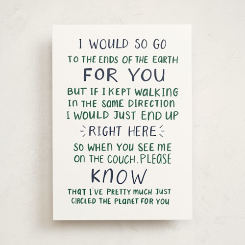 This is a fern friendship cards with standard by Leanne Friedberg called to the ends of the earth printing on signature in greeting cards