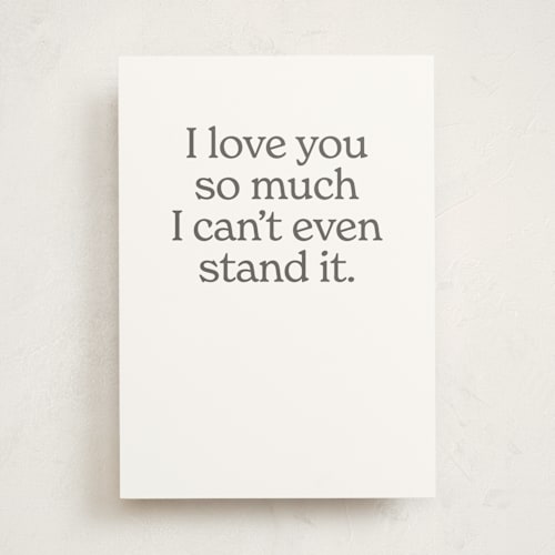This is a graphite friendship cards with standard by JoAnn Jinks called can't stand it printing on signature in greeting cards