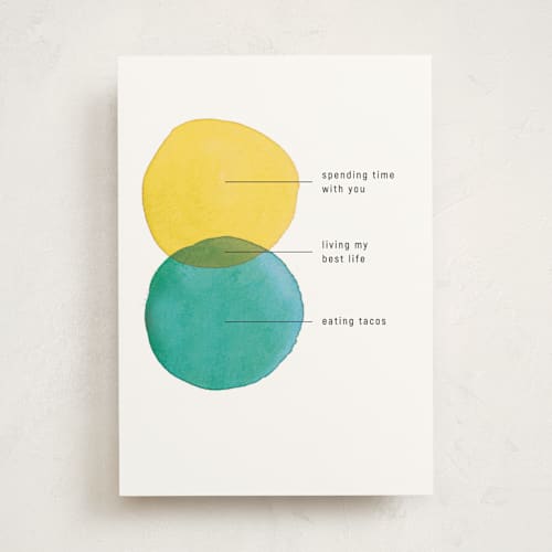 This is a sunshine friendship cards with standard by Violet and Mae called love and tacos printing on signature in greeting cards