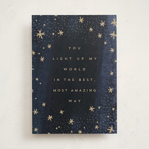 This is a cornflower friendship cards with standard by AK Graphics called lit printing on signature in greeting cards