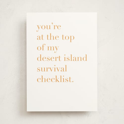 This is a sunflower friendship cards with standard by Alexandra Cohn called desert island  printing on signature in greeting cards
