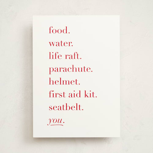 This is a tomato friendship cards with standard by Alexandra Cohn called lifesaver printing on signature in greeting cards