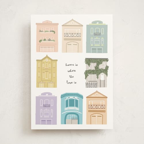 This is a blush friendship cards with standard by Olivia Goree called grow old with you printing on signature in greeting cards
