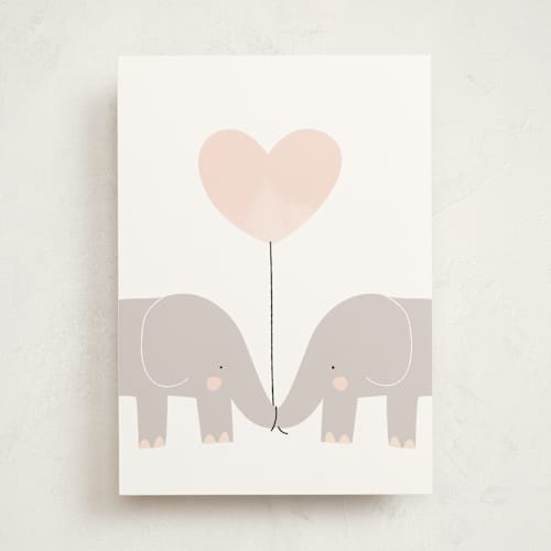 This is a cotton friendship cards with standard by Lori Wemple called elephants printing on signature in greeting cards