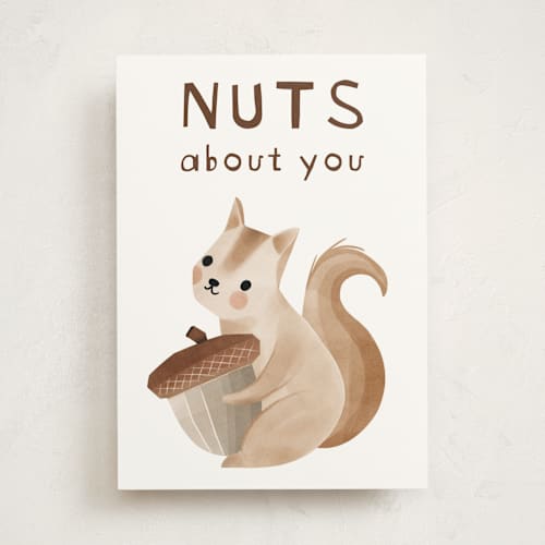 This is a chestnut friendship cards with standard by Vivian Yiwing called nuts printing on signature in greeting cards