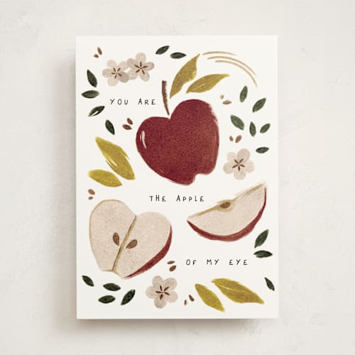 This is a apple friendship cards with standard by Vivian Yiwing called apple printing on signature in greeting cards