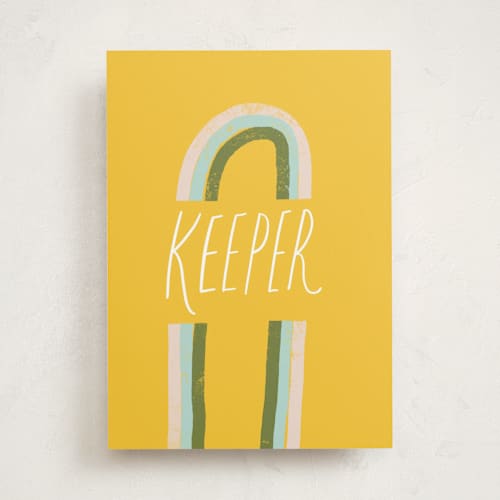 This is a mustard friendship cards with standard by Adelyn T. called keeper 100% printing on signature in greeting cards