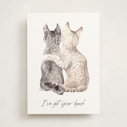 This is a powder friendship cards with standard by Lauren Rogoff called kitten best friends printing on signature in greeting cards
