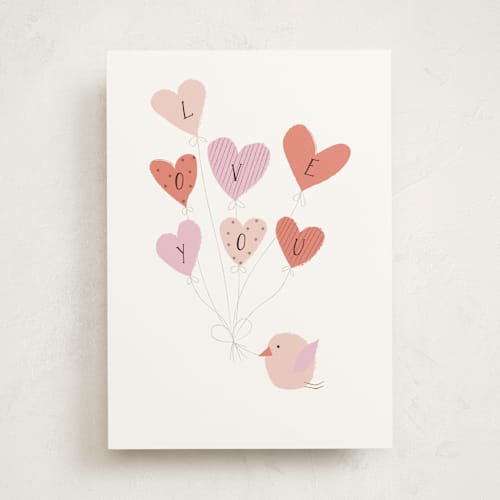 This is a powder friendship cards with standard by Kanika Mathur called love balloons printing on signature in greeting cards