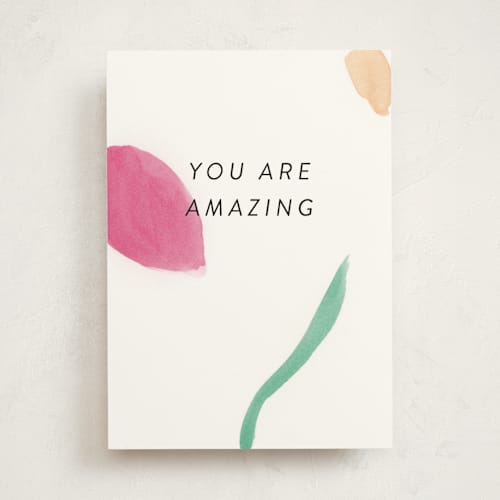 This is a petal friendship cards with standard by Lindsay Megahed called amazing you printing on signature in greeting cards