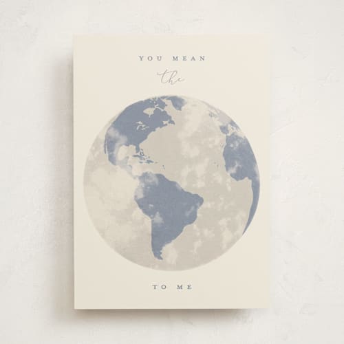 This is a honeysuckle vine friendship cards with standard by Gwen Bedat called you mean the world printing on signature in greeting cards
