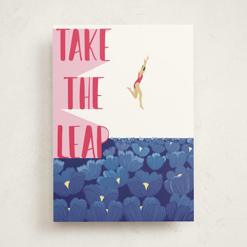 This is a carnation friendship cards with standard by DorothyDear Creations called take the leap printing on signature in greeting cards