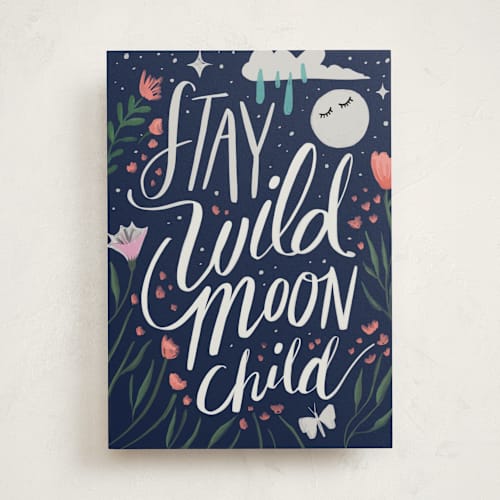 This is a grape birthday cards for kids with standard by Hannah Williams called moonchild printing on signature in greeting cards