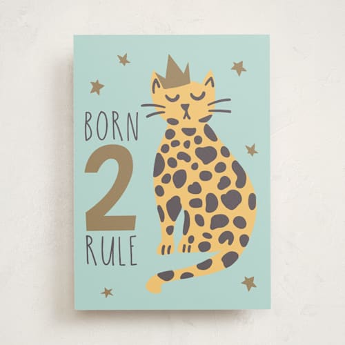 This is a sky birthday cards for kids with standard by Teju Reval called born 2 rule printing on signature in greeting cards