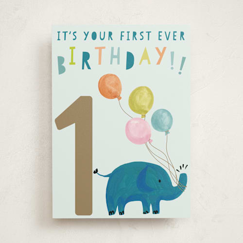 This is a sky birthday cards for kids with standard by Teju Reval called first ever birthday printing on signature in greeting cards