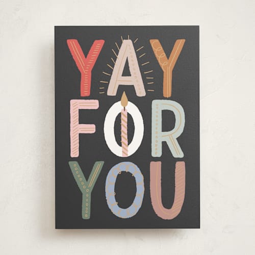 This is a ink birthday cards for kids with standard by Alethea and Ruth called yay for you! printing on signature in greeting cards