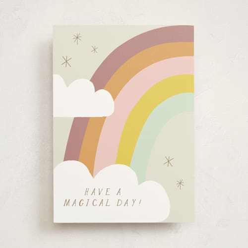 This is a mist birthday cards for kids with standard by Angela Thompson called rainbow magic printing on signature in greeting cards