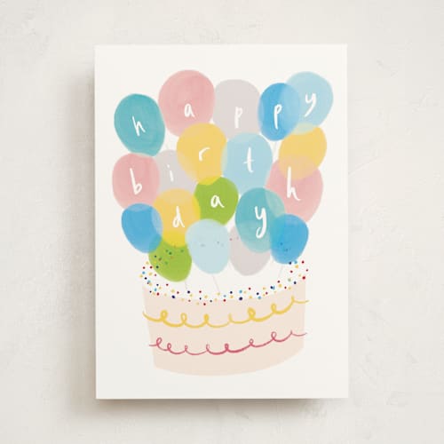 This is a birthday cake birthday cards for kids with standard by chocomocacino called dango printing on signature in greeting cards
