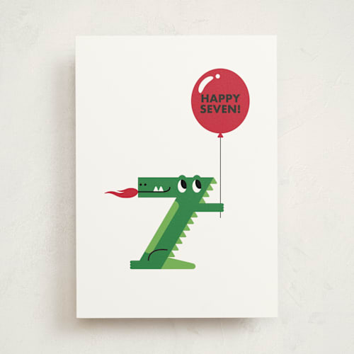 This is a sage birthday cards for kids with standard by mo kelley called happy seven printing on signature in greeting cards