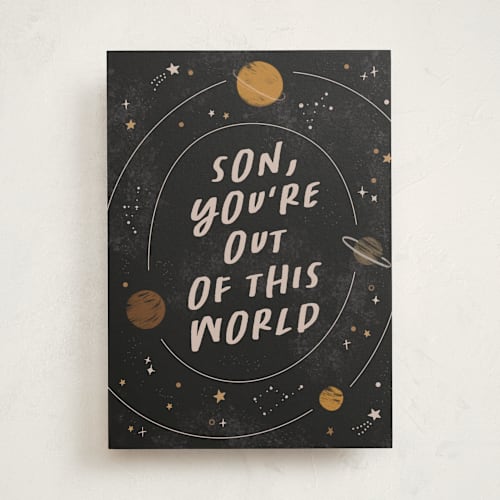 This is a midnight birthday cards for kids with standard by Creo Study called infinite wishes printing on signature in greeting cards
