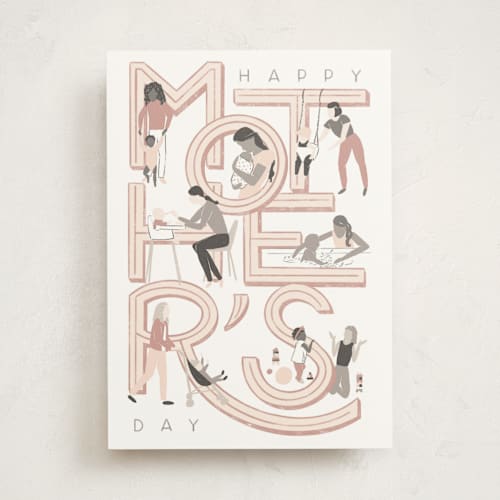 This is a blush mothers day cards with standard by Shiny Penny Studio called the first year printing on signature in greeting cards
