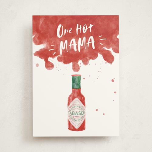 This is a fire mothers day cards with standard by Susan Zinader called hot mama printing on signature in greeting cards