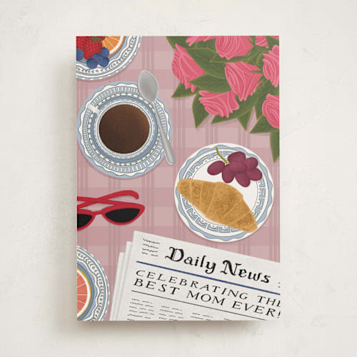 This is a burnt rose mothers day cards with standard by Jessie Burch called bonjour printing on signature in greeting cards