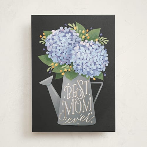 This is a hydrange mothers day cards with standard by Shannon Chen of Four Wet Feet Studio called hydrangea bouquet printing on signature in greeting cards