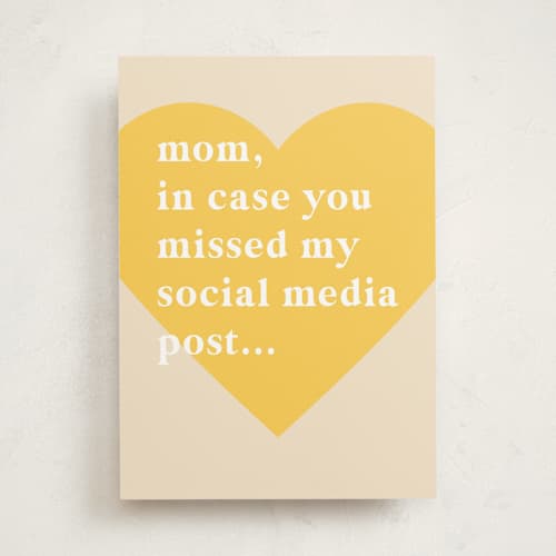 This is a marigold mothers day cards with standard by Maria Alou called social media post printing on signature in greeting cards