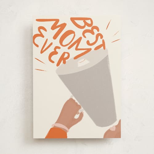 This is a apricot mothers day cards with standard by Gwen Bedat called shout out printing on signature in greeting cards
