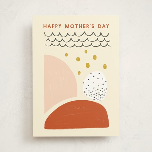 This is a rust mothers day cards with standard by Coit Creative called abstract shapes for mom printing on signature in greeting cards
