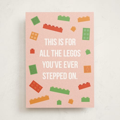 This is a carnation mothers day cards with standard by Adelyn T. called legos printing on signature in greeting cards