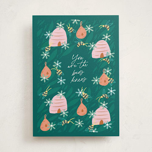 This is a evergreen mothers day cards with standard by Jackie Crawford called bees knees printing on signature in greeting cards