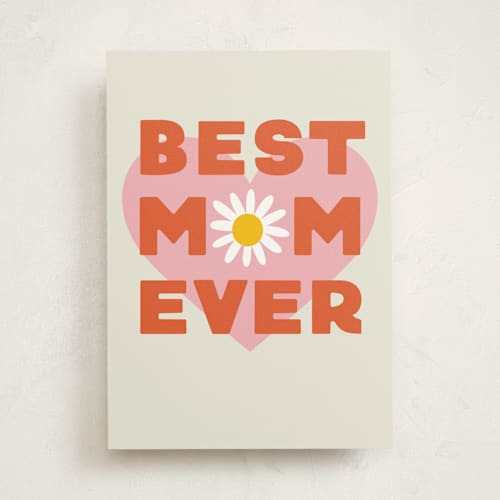 This is a terracotta mothers day cards with standard by Everett Paper Goods called retro mom printing on signature in greeting cards