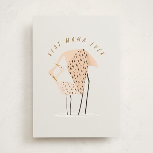 This is a cream mothers day cards with standard by Lottie Aldarwish called best mama ever printing on signature in greeting cards