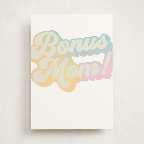 This is a butter mothers day cards with standard by Baumbirdy called bonus ma printing on signature in greeting cards