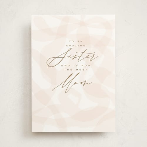 This is a champagne mothers day cards with standard by Nicoletta Savod called brushed blush printing on signature in greeting cards