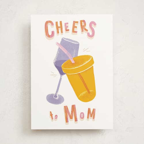 This is a lemonade mothers day cards with standard by Kelsey Mucci called cheers printing on signature in greeting cards