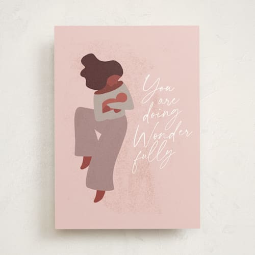 This is a blush mothers day cards with standard by Dani Lugato called cuddle printing on signature in greeting cards