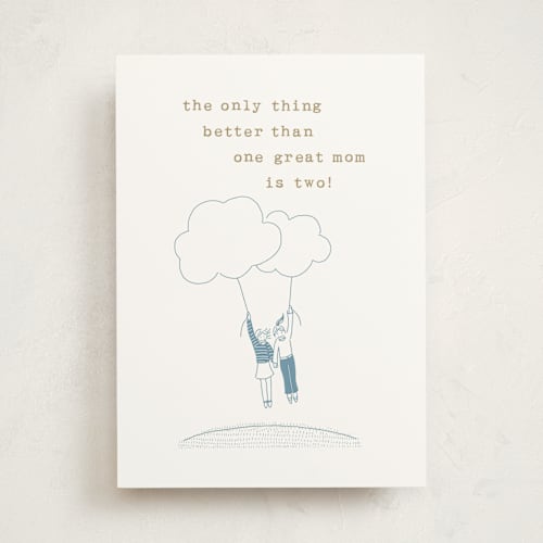 This is a cloud mothers day cards with standard by Jayne Alfieri called great moms printing on signature in greeting cards